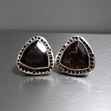 Beautiful full studs with Smoky Topaz